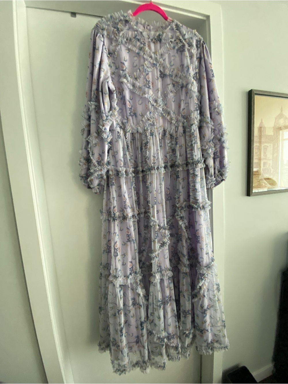 JessaKae Lavender Floral Tiered Maxi Dress